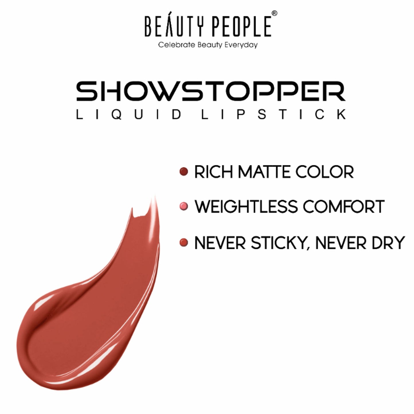 Beauty People Showstopper Liquid Lip Color With SPF 15 & Vitamin E - Believer