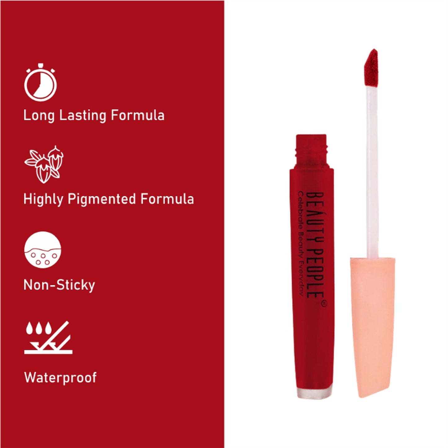 Beauty People Seduction Liquid Lipstick With Vitamin E & Rose Oil - Romantic