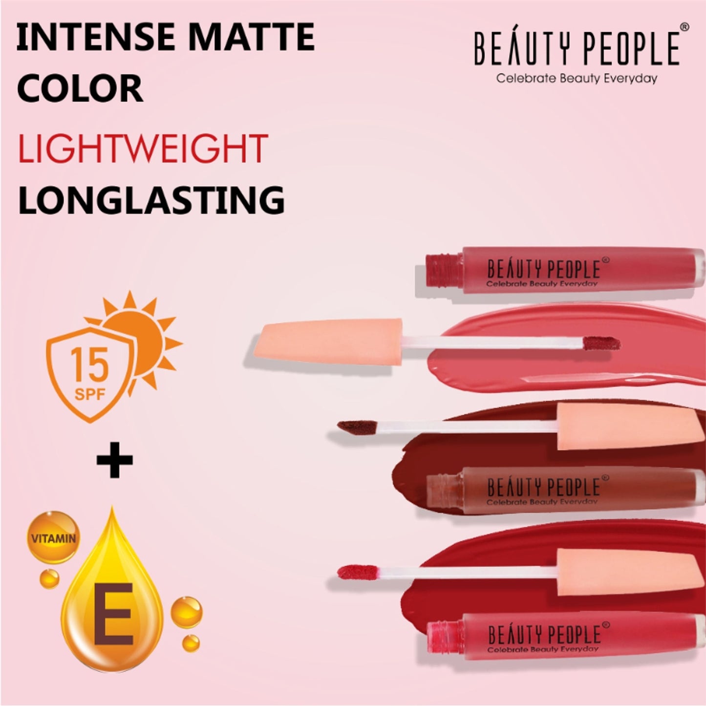 Beauty People Seduction Liquid Lipstick With Vitamin E & Rose Oil - Romantic