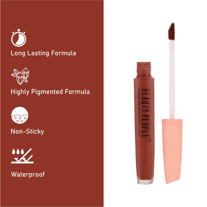 Beauty People Seduction Liquid Lipstick With Vitamin E & Rose Oil - Powerful