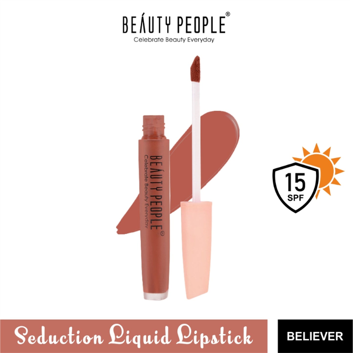 Beauty People Seduction Liquid Lipstick With Vitamin E & Rose Oil - Believer