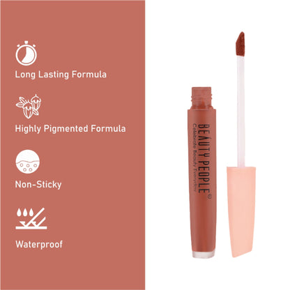 Beauty People Seduction Liquid Lipstick With Vitamin E & Rose Oil - Believer