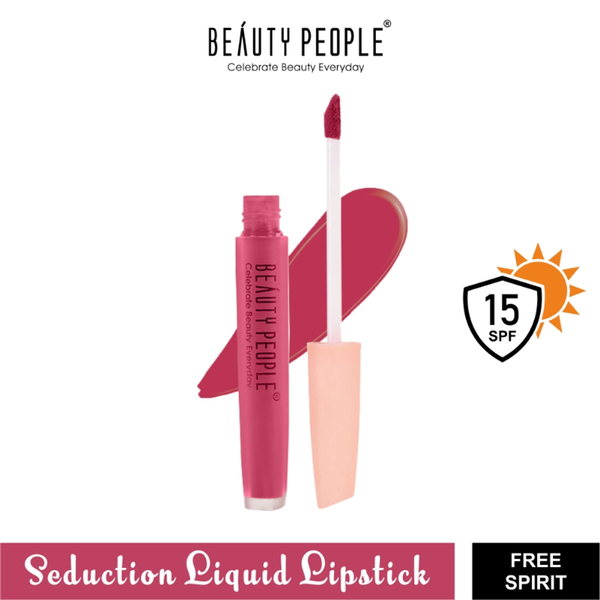 Beauty People Seduction Liquid Lipstick With Vitamin E & Rose Oil - Free Spirit