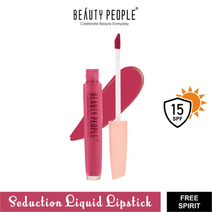 Beauty People Seduction Liquid Lipstick With Vitamin E & Rose Oil - Free Spirit