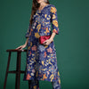 Dhiyona IE Floral Printed Pure Cotton Kurta with Trousers
