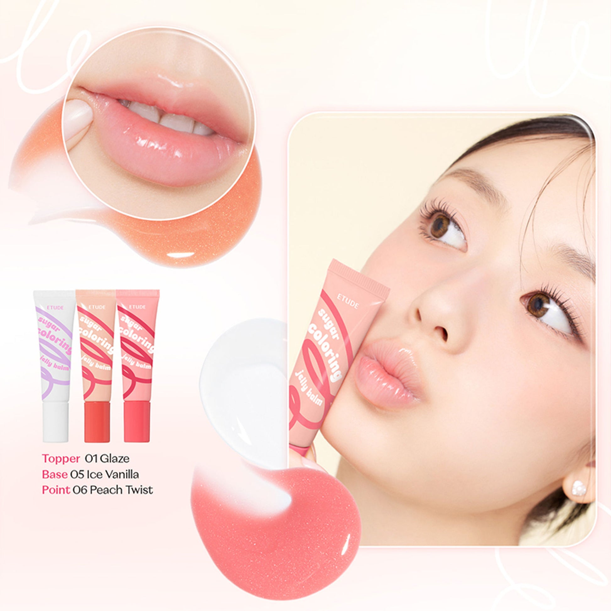 ETUDE Sugar Coloring Jelly Balm - 01 Glaze