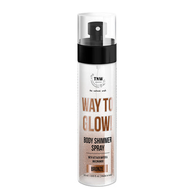 TNW The Natural Wash Way to Glow Body Shimmer Spray Hydrates skin Improved texture