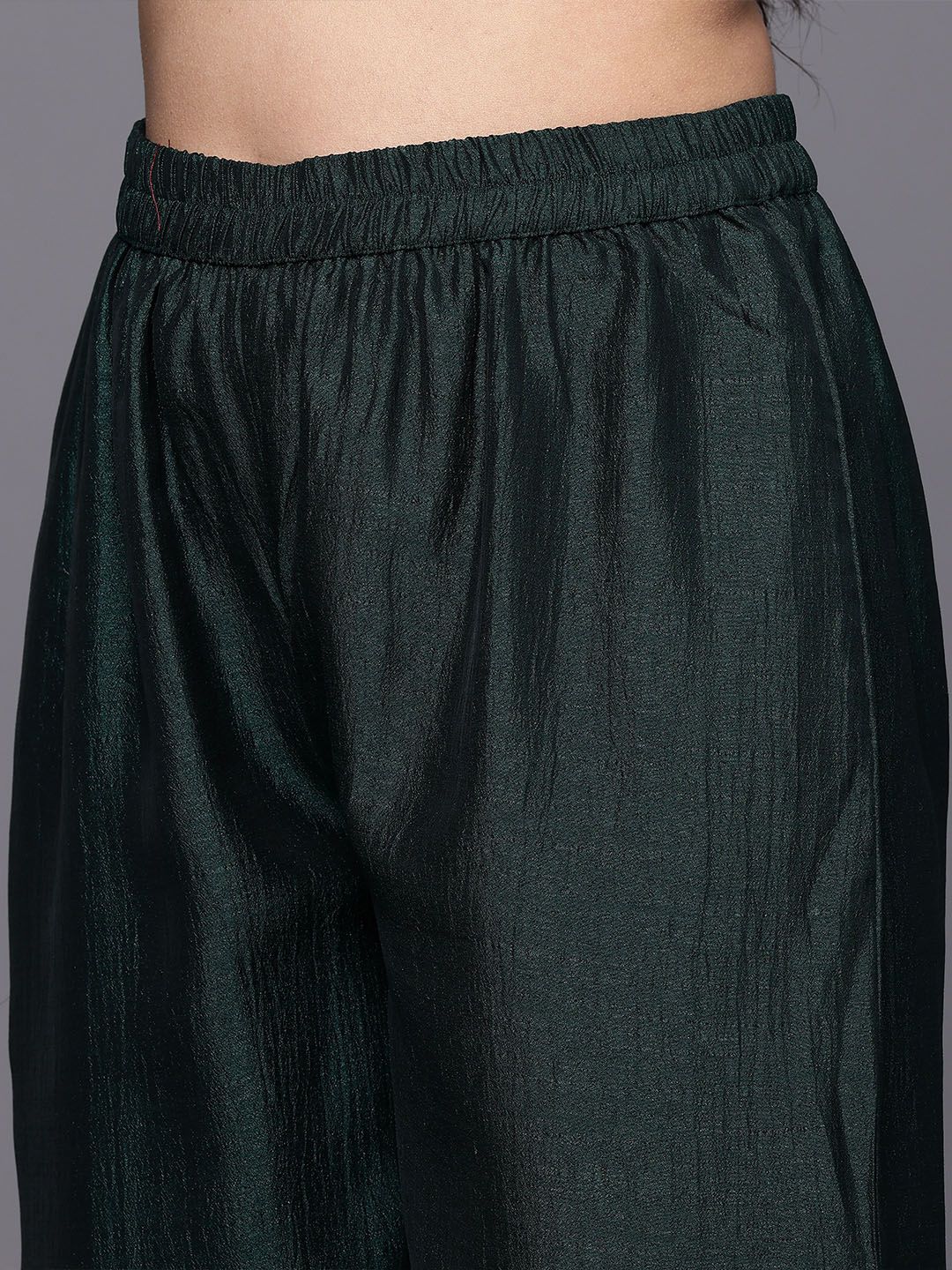 Indyancart VA Women's Yoke Design Gotta Patti Kurta with Trousers & Dupatta