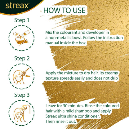 Streax Cream Hair Colour With 100% Grey Coverage & No Ammonia - 5.66 Cinnamon Red