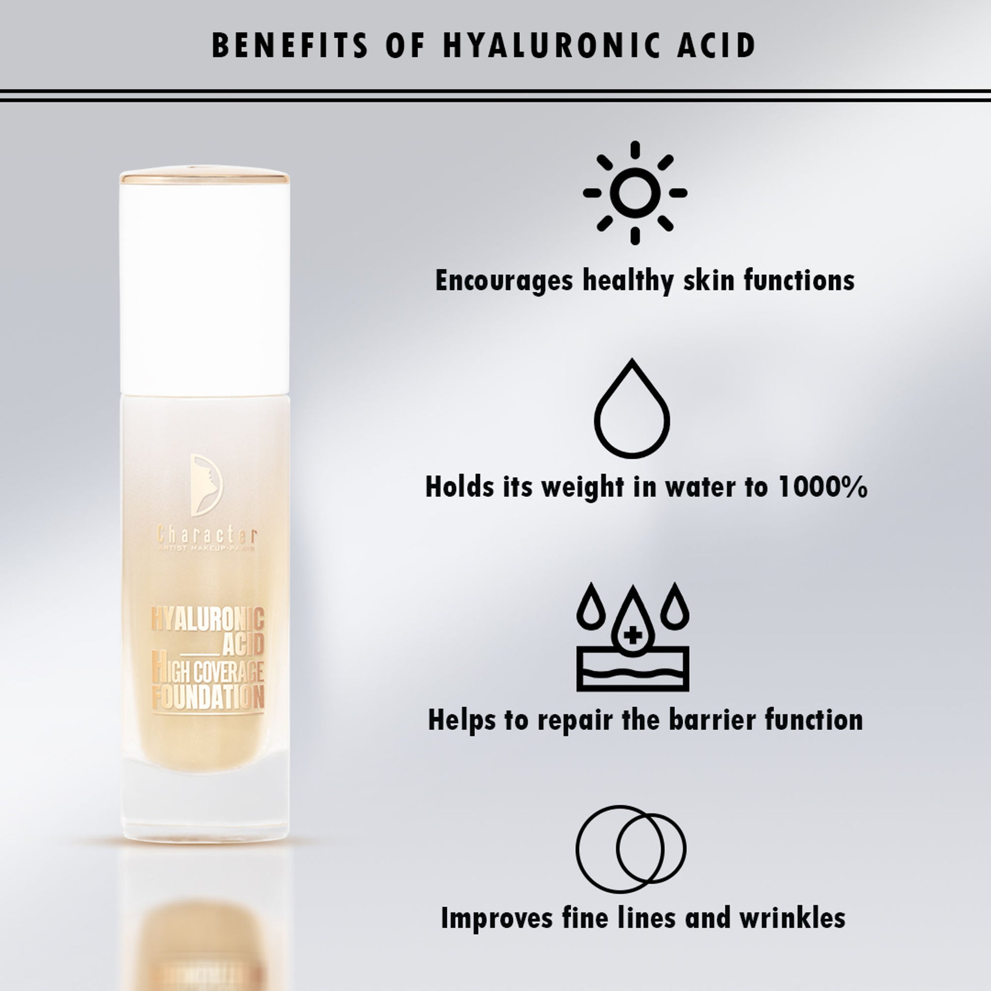 Character Hyaluronic Acid High Coverage Foundation - Chiffon 003