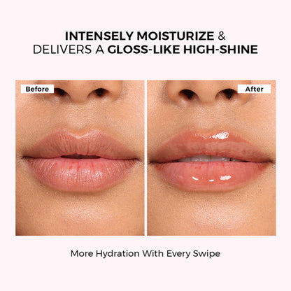 Praush Pout Cushion Luxe Lip Oil - Bubble-Clear