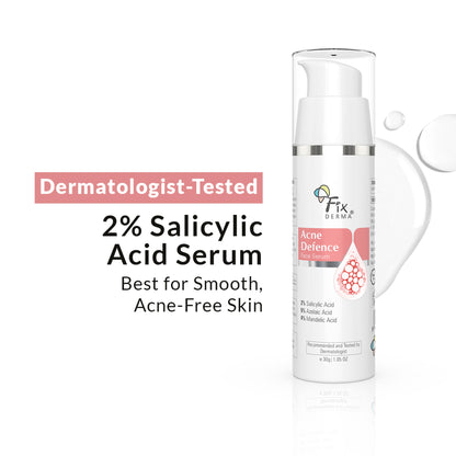 Fixderma Acne Defence Face Serum with 2% Salicylic Acid for Anti Acne & Spot Treatment