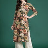 Dhiyona IE Floral Printed Pure Cotton Kurta