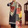 Dhiyona IE Women Floral Printed Regular Thread Work Kurta Trousers With Dupatta