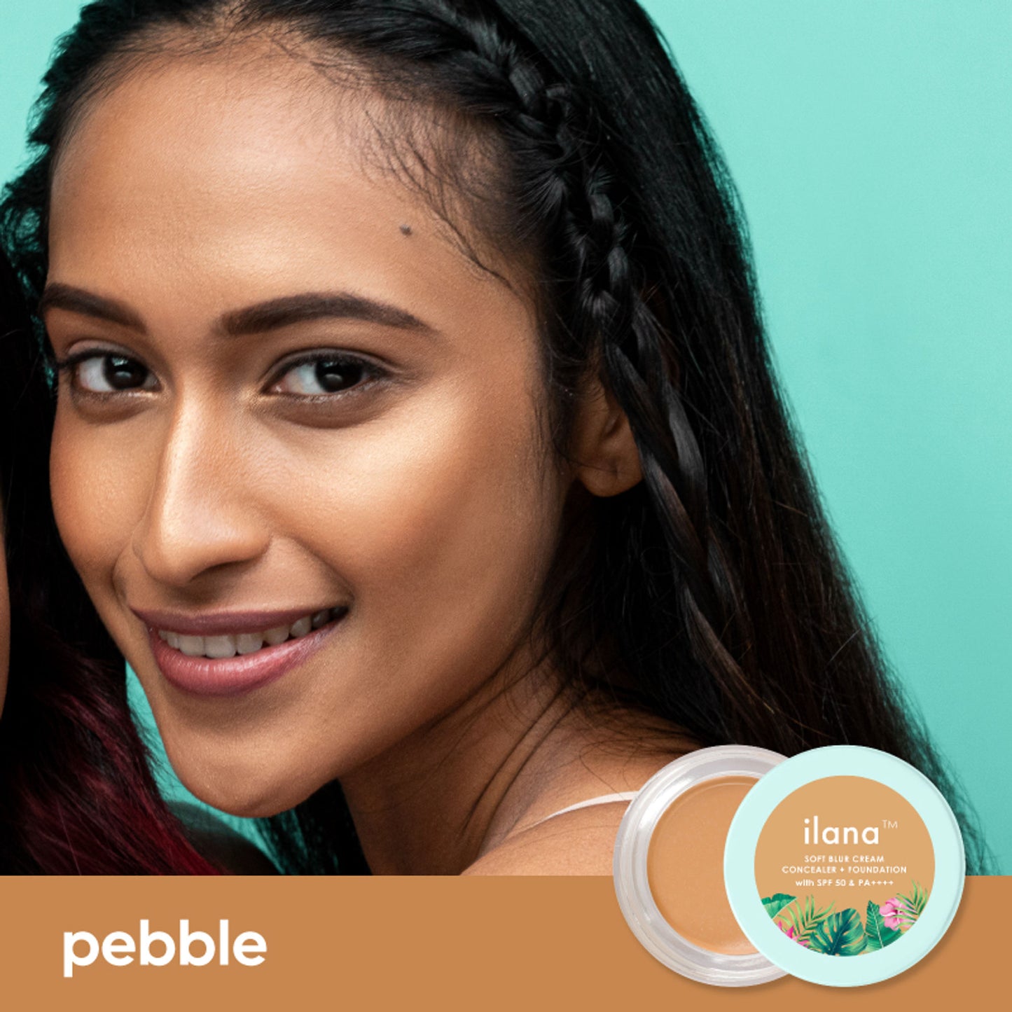 Ilana Soft Blur Cream Concealer & Foundation with SPF 50 - Pebble