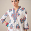 Dhiyona IE Floral Printed V-Neck Pure Cotton Tunic With Trouser