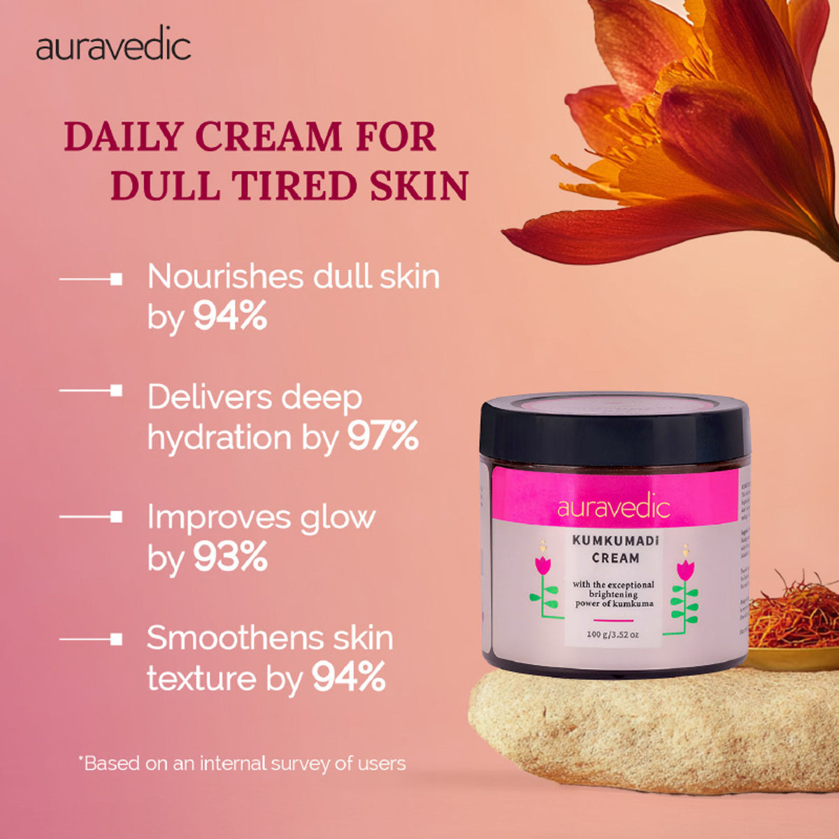 Auravedic Kumkumadi Face Cream With Kumkumadi Tailam Kumkumadi Face Oil Pigmentation Cream
