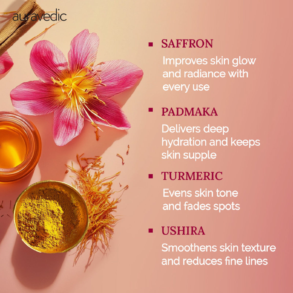 Auravedic Kumkumadi Face Cream With Kumkumadi Tailam Kumkumadi Face Oil Pigmentation Cream