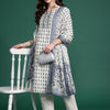 Dhiyona IE Ethnic Motifs Printed Panelled Pure Cotton Kurta with Trousers & Dupatta