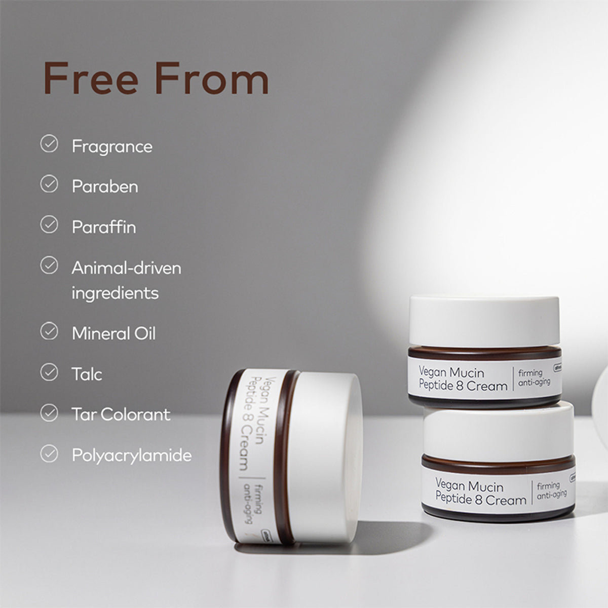 The Face Shop Alltimate Vegan Mucin 8 Peptide Cream - Anti Aging Korean Moisturizer with No Snails