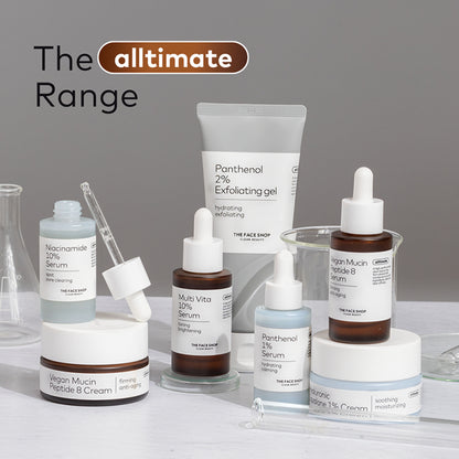The Face Shop Alltimate Vegan Mucin Peptide 8 Serum - No Snails, Korean, Anti Aging, Hydrating