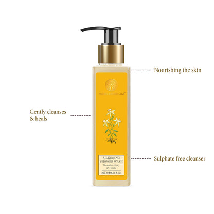 Forest Essentials Silkening Shower Wash - Mashobra Honey & Vanilla