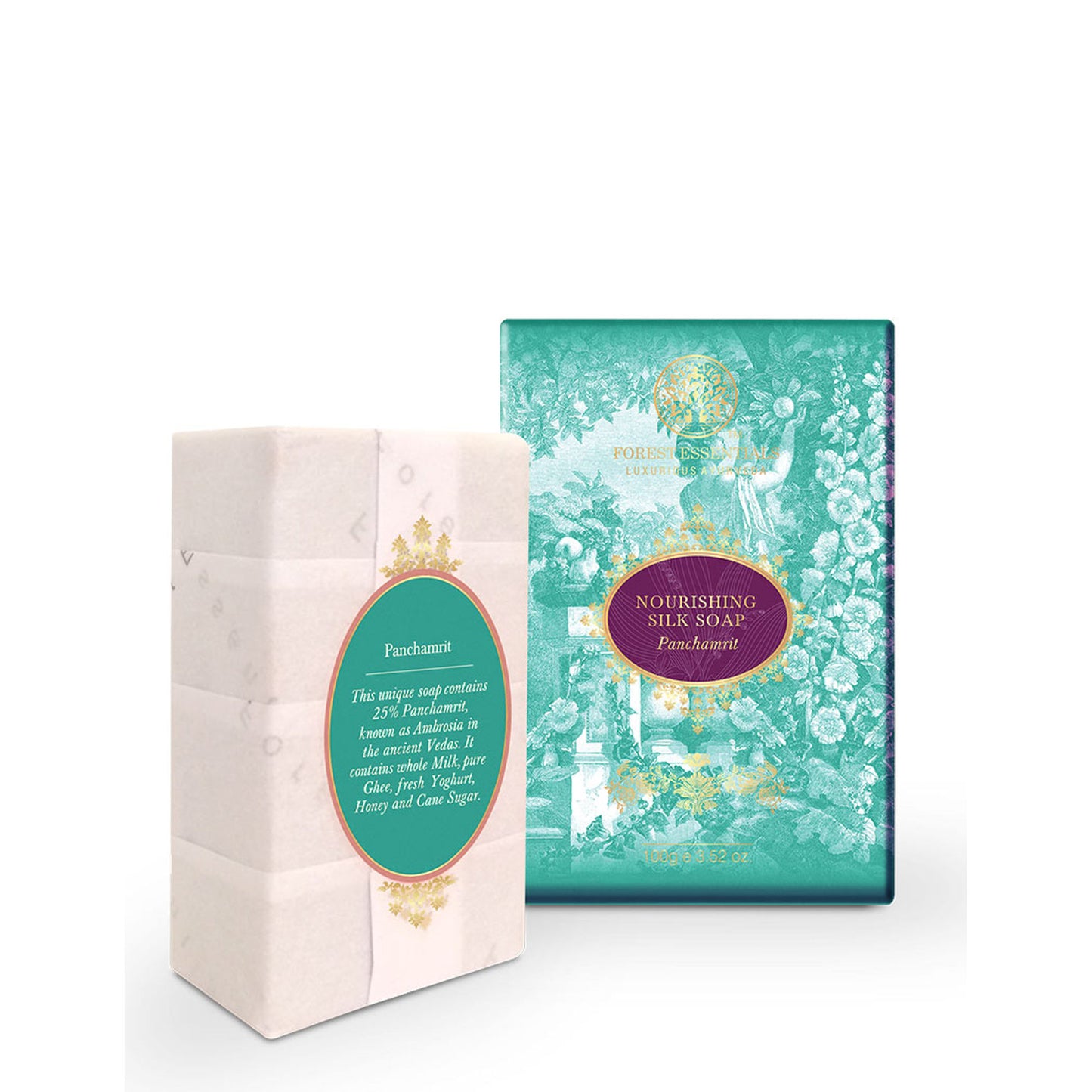 Forest Essentials Nourishing Silk Soap Panchamrit Ayurvedic Luxury Handmade Soap for Bath