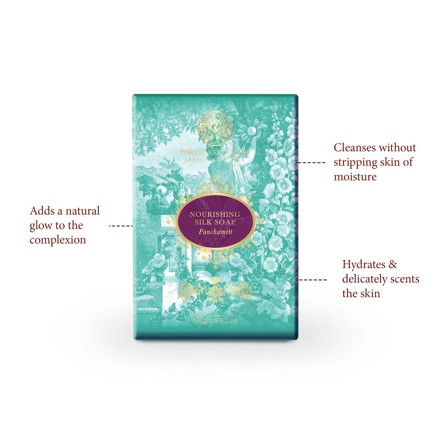 Forest Essentials Nourishing Silk Soap Panchamrit Ayurvedic Luxury Handmade Soap for Bath