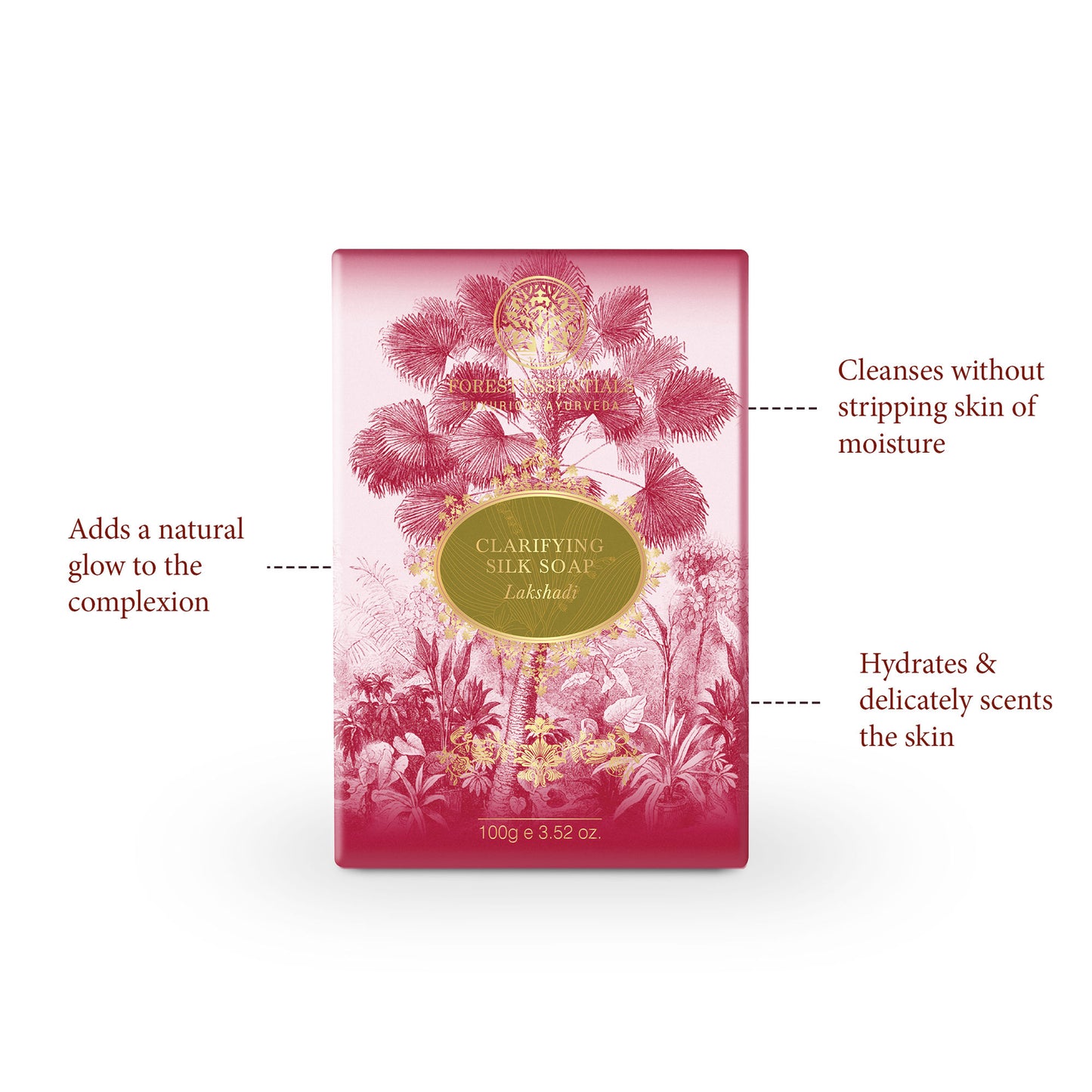 Forest Essentials Clarifying Silk Soap Lakshadi Ayurvedic Luxury Handmade Soap for Bath