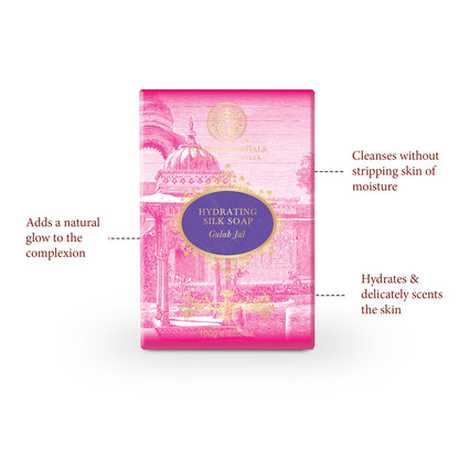 Forest Essentials Hydrating Silk Soap Gulab Jal Ayurvedic Luxury Handmade Soap for Bath