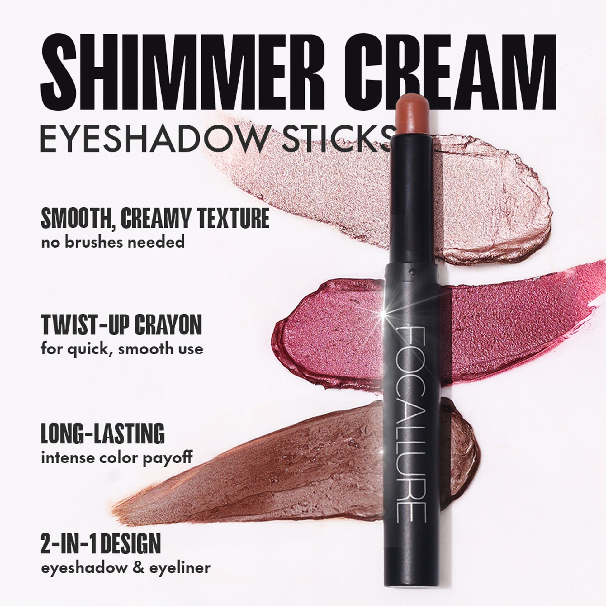 Focallure Waterproof Shimmer Eyeshadow & Liner Stick - Cherry Blossmoe