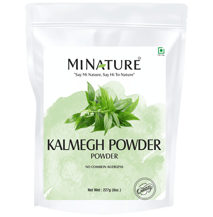 Miniature Kalmegh Powder hair mask in a jar, showcasing the natural herbal product for nourishing hair treatment.
