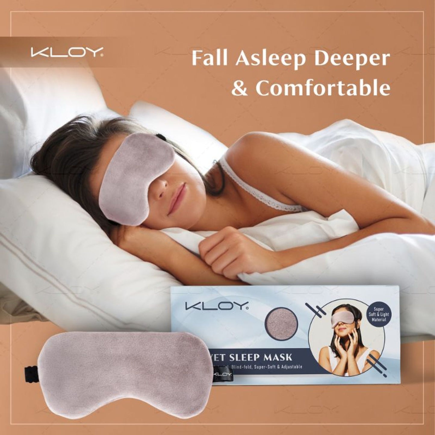 KLOY Breathable Sleep Eye Mask - Grey