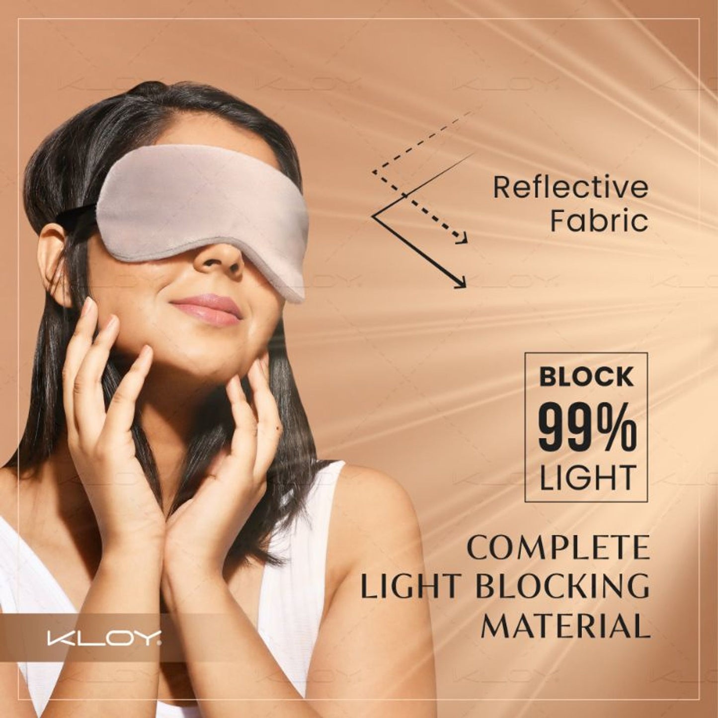 KLOY Breathable Sleep Eye Mask - Grey