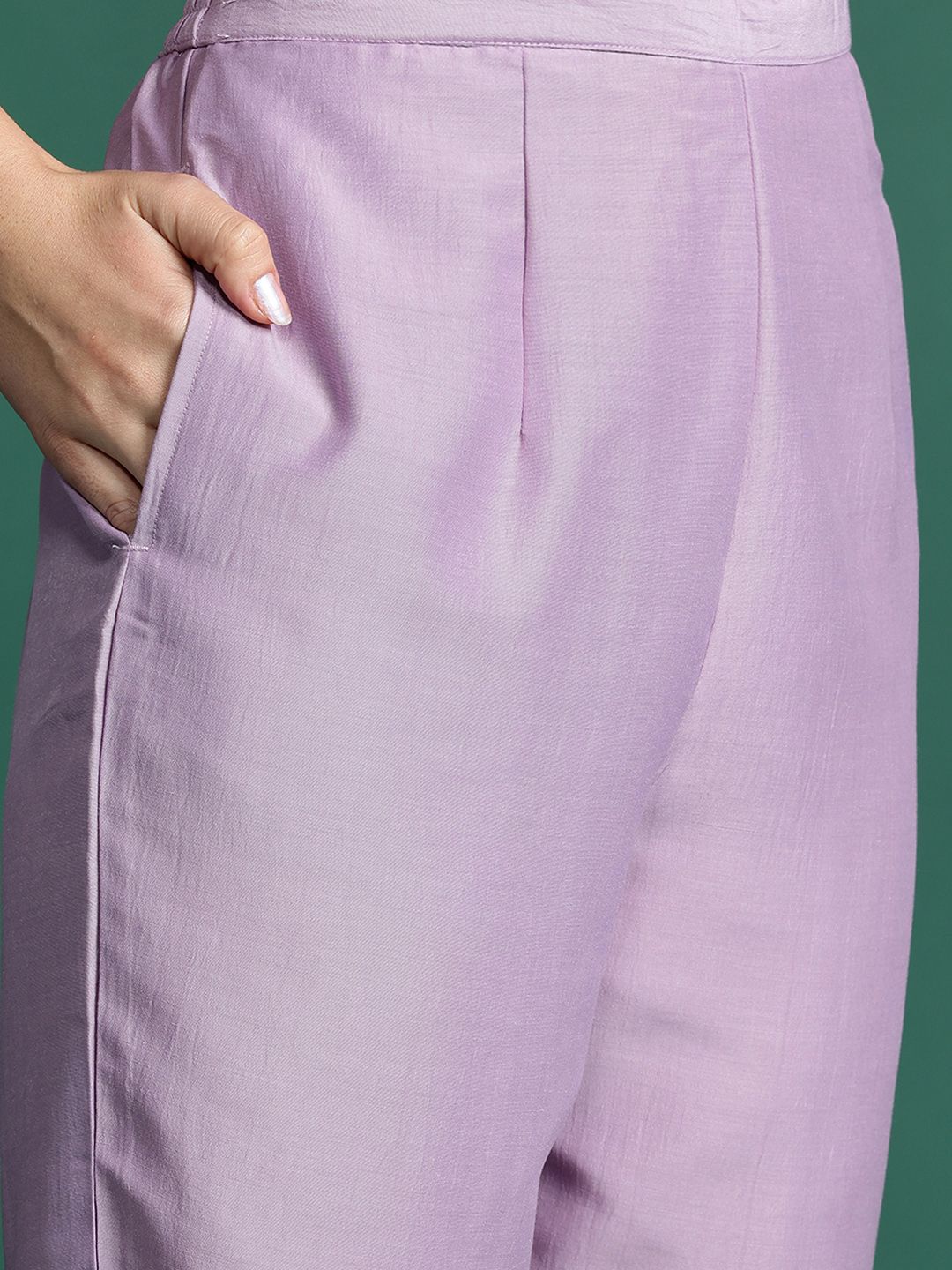 Indyancart IE Ethnic Motifs Embroidered Kurta with Trousers & With Dupatta