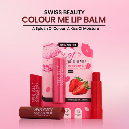 Swiss Beauty Colour Me Tinted Lip Balm For Dry With SPF 15, Shea Butter and Vitamin E - 5 Vanilla Whirl