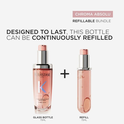 Kérastase Chroma Absolu Hair Oil-In-Serum Refill For Colour Treated Hair, Colour Preservation