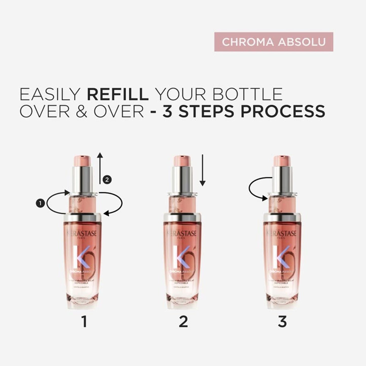 Kérastase Chroma Absolu Hair Oil-In-Serum Refill For Colour Treated Hair, Colour Preservation