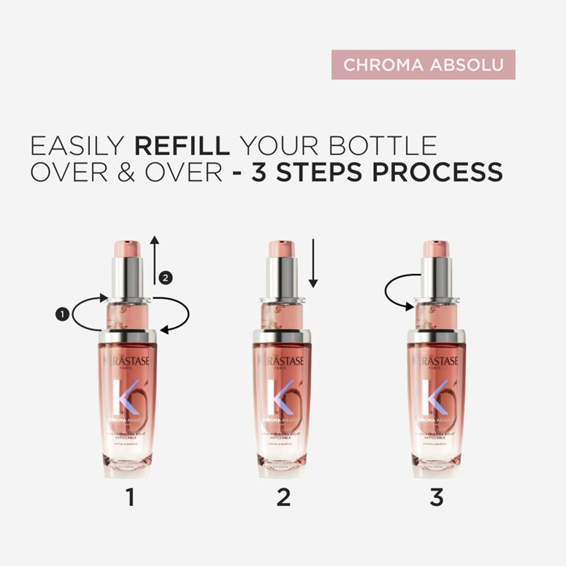 Kérastase Chroma Absolu Hair Oil-In-Serum Refill For Colour Treated Hair, Colour Preservation