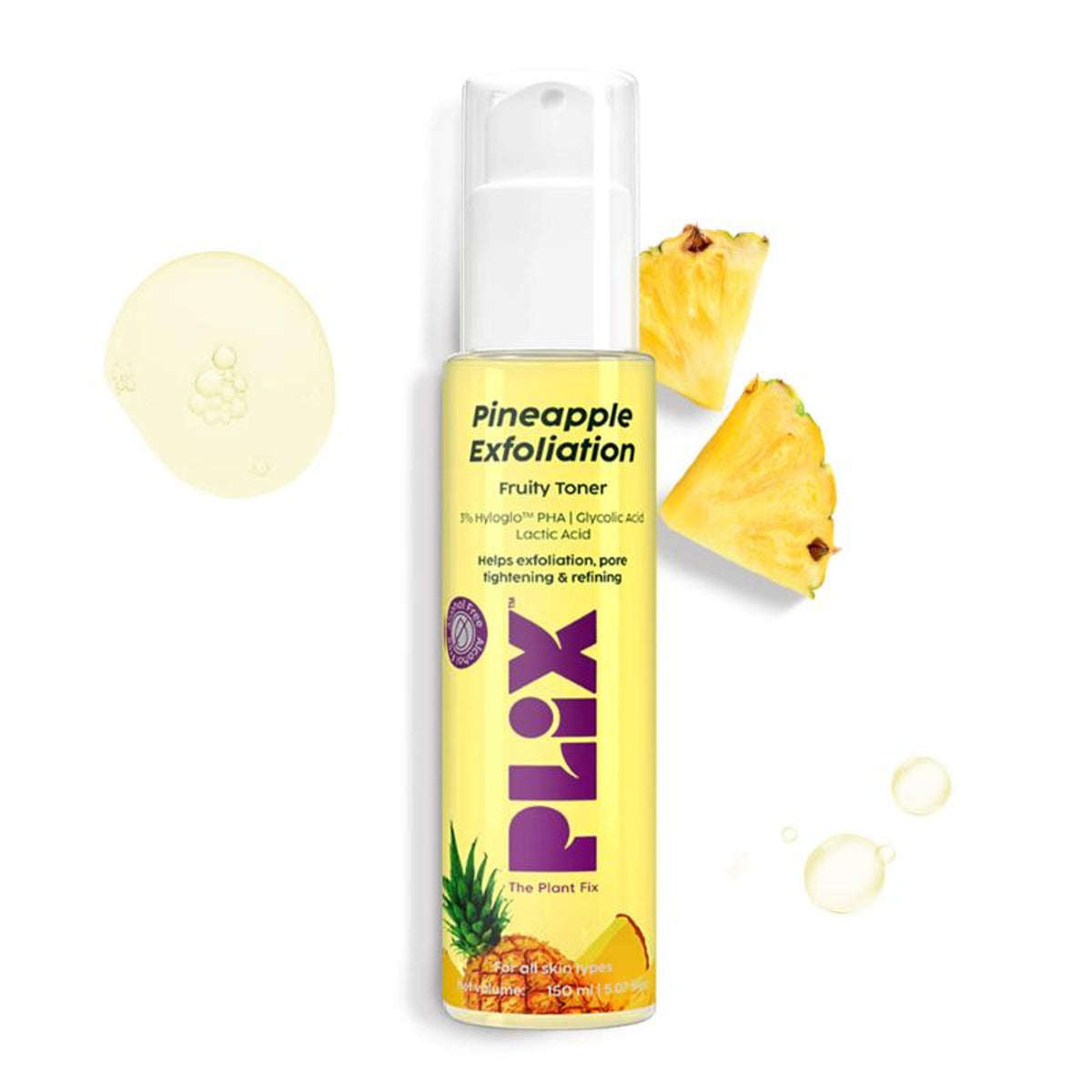 Plix Pineapple 3% Hyloglo PHA Alcohol Free Face Toner