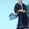 Indyancart IE Solid Poly-Georgette Lace Kurta Set