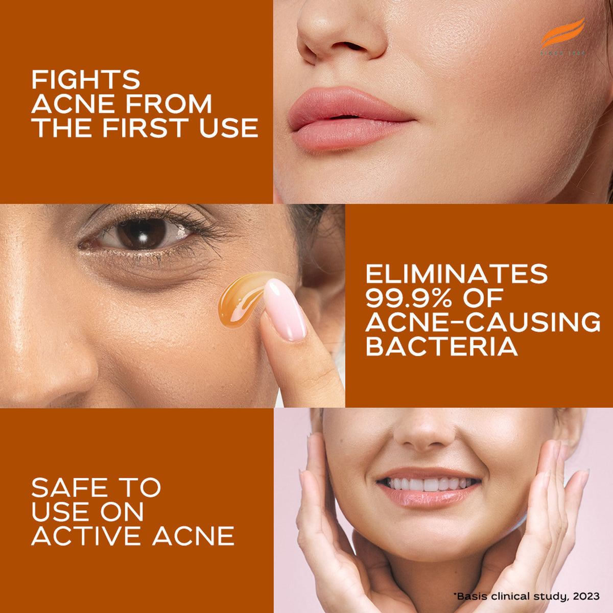 Himalaya Acne Clear+ Moisturizing Gel with natural salicylic acid for active acne and oily skin, shown in a tube container