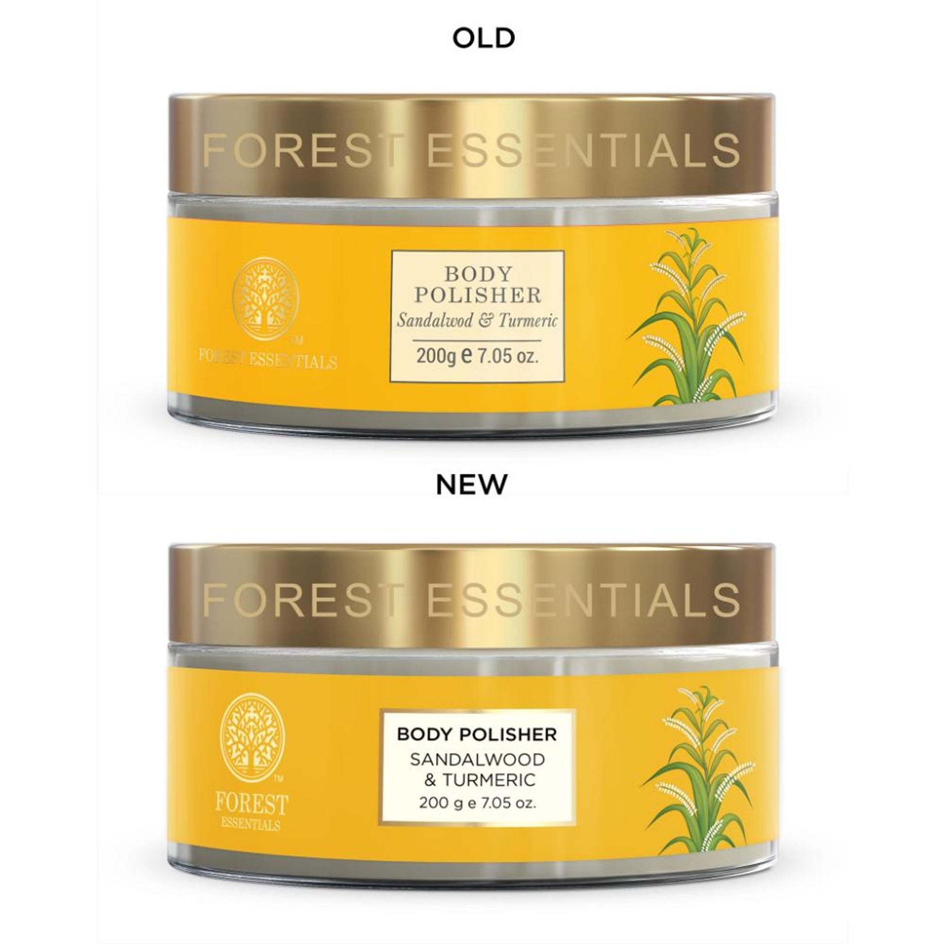 Forest Essentials Body Polisher Sandalwood & Turmeric - Body Scrub for Tan Removal