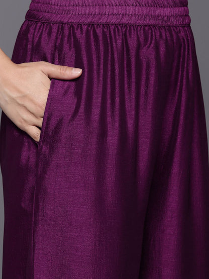 Indyancart VA Women Ethnic Motifs Embroidered Kurta with Palazzos & With Dupatta