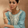Dhiyona IE Women Ethnic Motifs Embroidered Regular Thread Work Kurta with Trousers