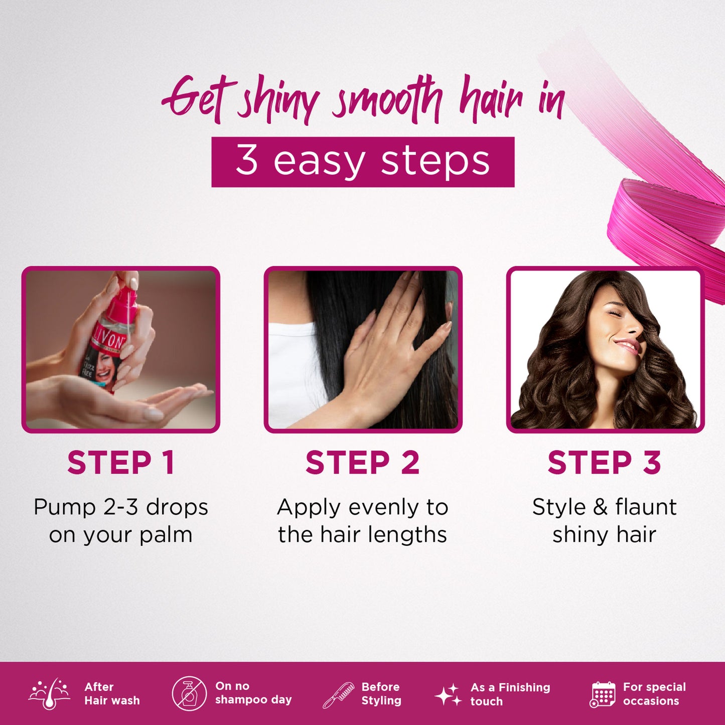 Livon Serum for Frizz-free & Smooth Hair with Argan Oil & Vitamin E - Pack of 2