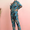 Dhiyona IE Printed Collar Shirt With Trousers Co-Ords
