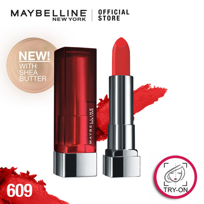 Maybelline Color Sensational Creamy Matte Lipstick, 12H Formula - 640 Red Liberation - 609 Dynamite Red