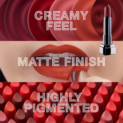 Maybelline Color Sensational Creamy Matte Lipstick, 12H Formula - 640 Red Liberation - 609 Dynamite Red