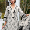 Dhiyona IE Floral Embroidered Regular Thread Work Pure Cotton Kurta & Trousers With Dupatta